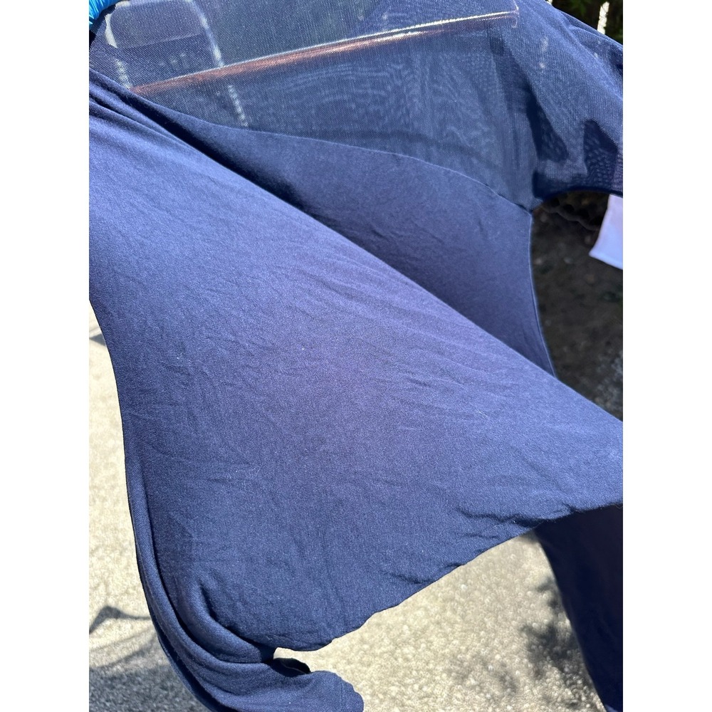 BCBG Max Azria Women's Navy Asymmetrical Mesh Top Size XS - Picture 7 of 7